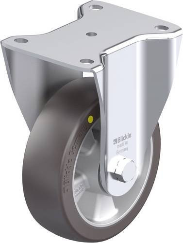 Blickle BH-ALST 150K-AS Stahlblech-Bockrolle in Silber, Rad-Durchmesser: 150 mm, Tragfähigkeit: 500 kg - Bild 1