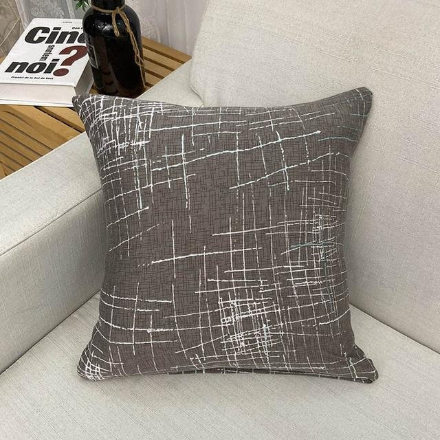 2er-Set Kissenbezüge aus Polyester in Grau, quadratisch, B/H: 45 x 45 cm - Bild 1