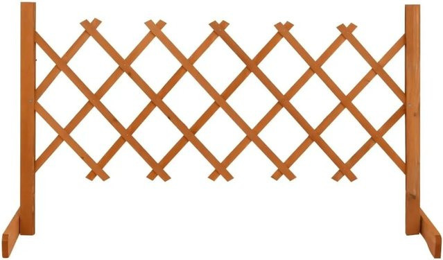 vidaXL Garten-Rankzaun aus lasiertem Massivholz Tanne in Orange, Breite: 120 cm, Höhe: 60 cm - Bild 1