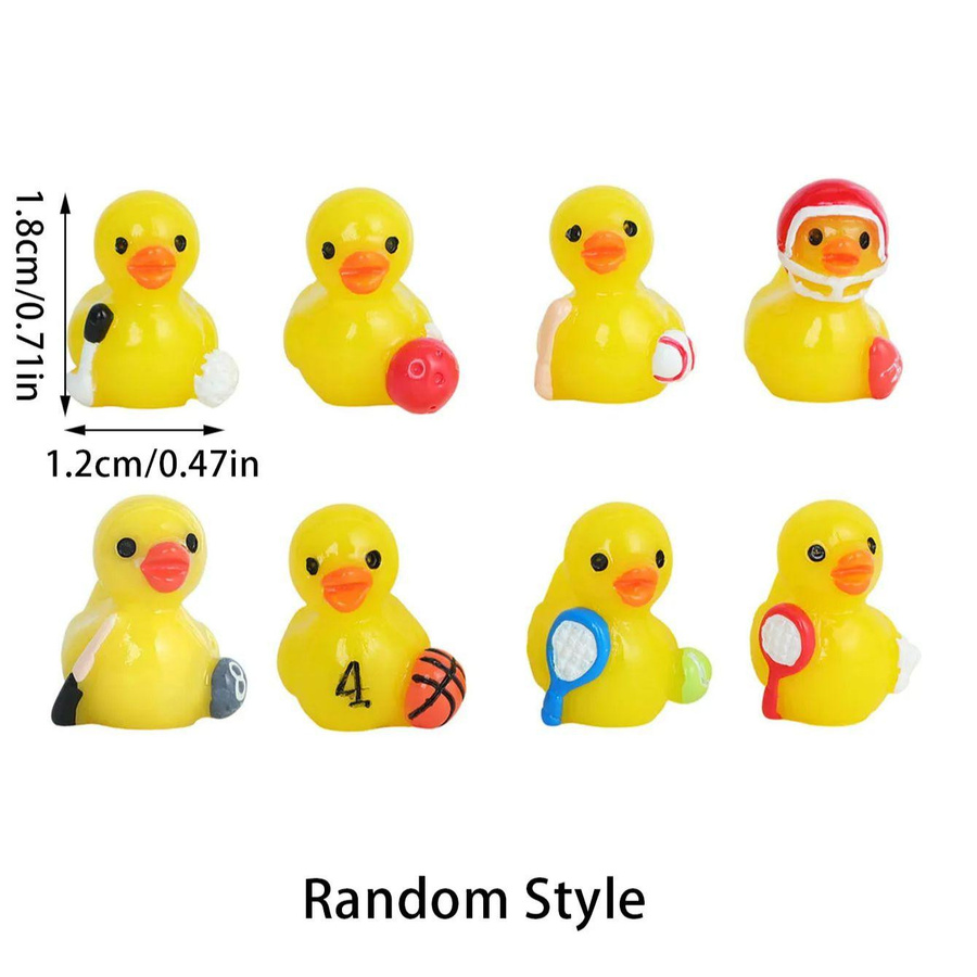 Yiran toy Mini-Entenfiguren Sportstil Fußball Basketball Rugby Gelb 10-20-teiliges Set - Bild 2