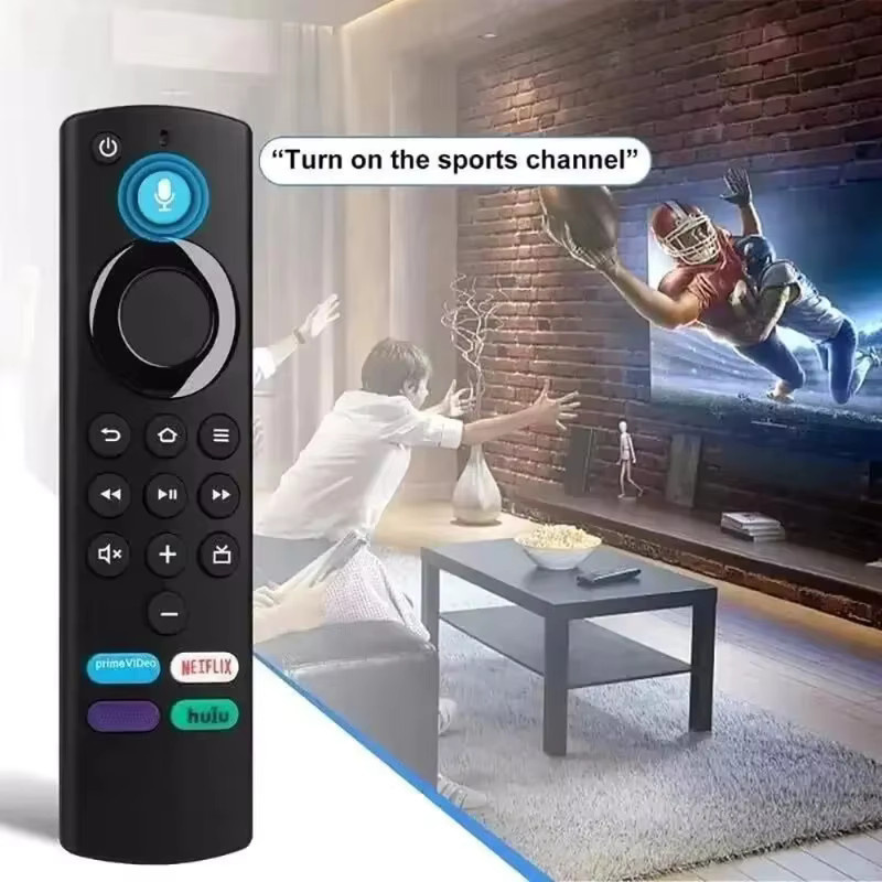 L5B83G Bluetooth-Sprachfernbedienung Ersatz-Controller in Schwarz kompatibel mit TV Stick 4K Max Lite Cube Streaming-Geräten - Bild 4
