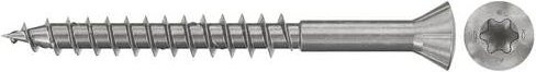 Fischer Holzfassadenschrauben FFSII-RT6 aus Edelstahl A2 mit Torx-Antrieb, Farbe: Silber, Durchmesser: 4,5 mm, Länge: 50 mm, 300 Stück - Bild 1
