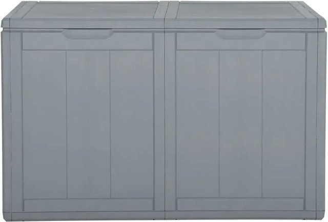 vidaXL Garten-Aufbewahrungsbox aus Kunststoff in Grau mit 180 l Fassungsvermögen - Bild 1
