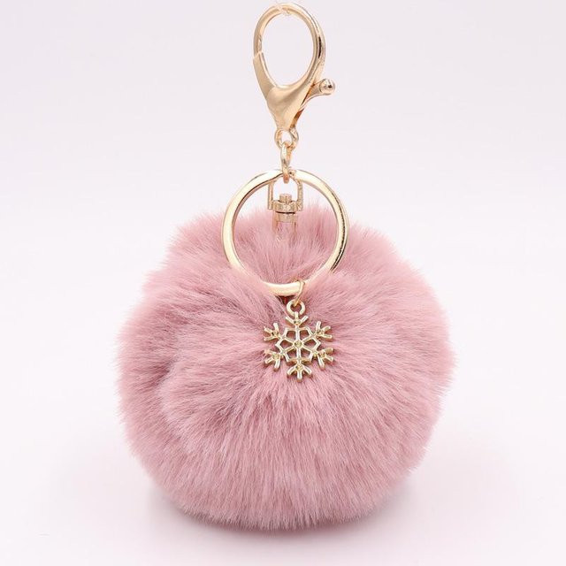 Rd lala Schlüsselanhänger Schneeflocke, Pompon, beige, Damen - Bild 1