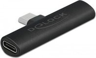 Delock USB 2.0 Adapter mit 1x USB-C Stecker und 2x USB-C Buchse in Schwarz (64114) - Bild 1