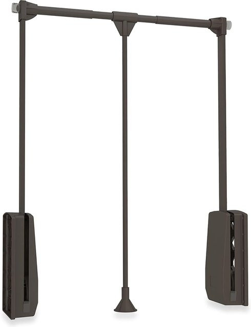 Emuca Kleiderlift für Garderoben zum Hängen, verchromt, Stahl und Kunststoff, Höhe: 60 cm - 83 cm - Bild 1