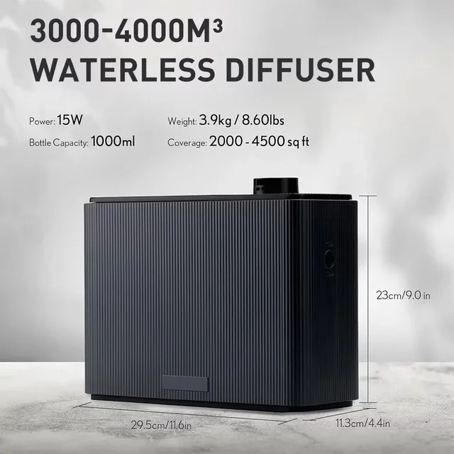 NAMASTE Smart Duftdiffusor mit Bluetooth und Timer, Elektrischer Aromadiffusor für Home, Hotel und Spa, Schwarz - Bild 1