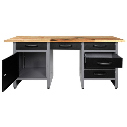Ondis24 Werkbank Harry aus Metall in Anthrazit und Schwarz, B/T/H: 160 x 520 x 85 cm - Bild 3