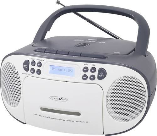 Reflexion CD-Radio DAB+, UKW, Kassette, CD und USB in Weiß und Grau (RCR2260DAB/GR) - Bild 2