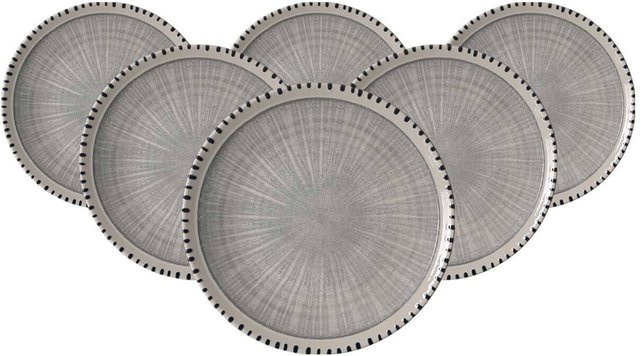 Ritzenhoff & Breker Dessertteller Natura Grau 6er Set Durchmesser: 20,5 cm - Bild 1
