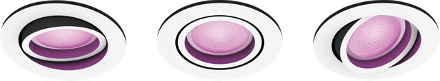 Philips Hue Centura Einbaustrahler White & Color, rund, Weiß, 3er-Pack - Bild 1