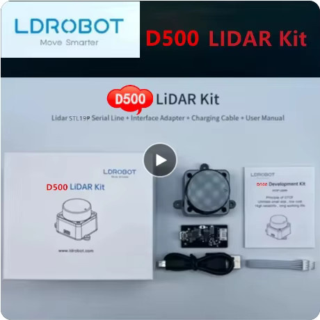 LDROBOT D500 Lidar-Kit C1 TOF Laser-Scanner 360 Grad in Schwarz mit 60000 Lux Unterstützung für ROS1 und ROS2 für Innen- und Außenbereiche - Bild 3