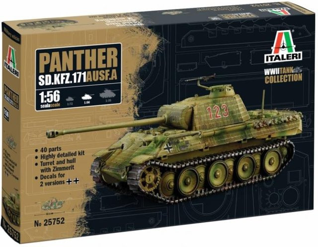 Italeri Sd.Kfz. 171 Panther Ausf. A, Fahrzeug, 1:56, Grün - Bild 1