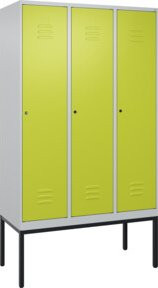 C+P Spind Classic PLUS Garderobenschrank mit 3 Abteilen, Gestell aus Stahl, H x B x T: 212 x 120 x 50 cm - Bild 1