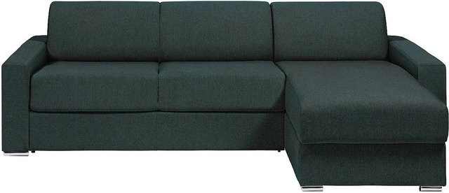 Vente-unique Schlafsofa Calito in Tannengrün mit Stoffbezug und Ausziehfunktion, Breite: 278 cm - Bild 1