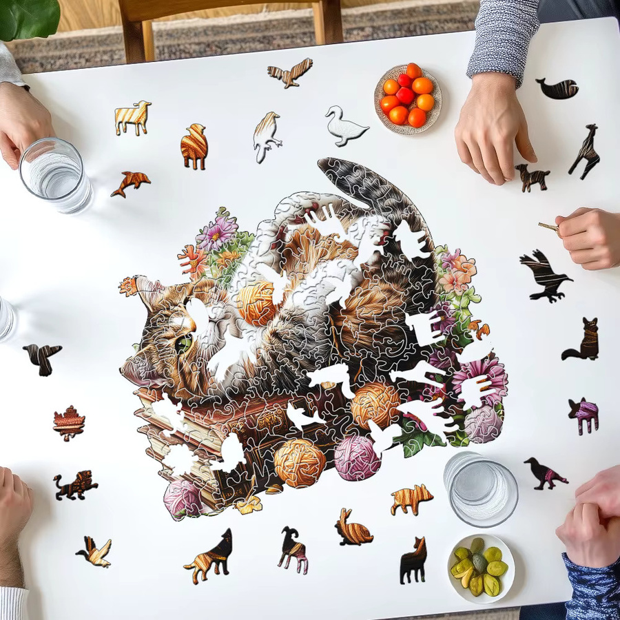 Supretty Katzenholzpuzzle, Tiere, Holz, Bunt / Mehrfarbig - Bild 3