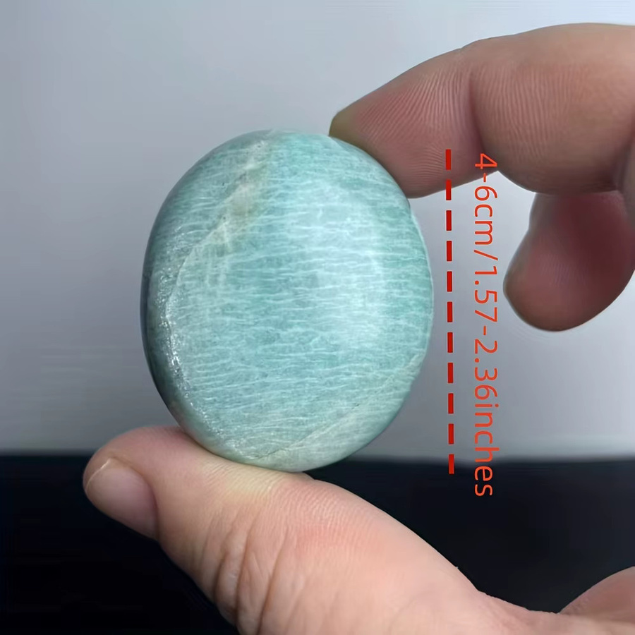 Perle Amazonit, bläulich-grün, kugelförmig - Bild 2