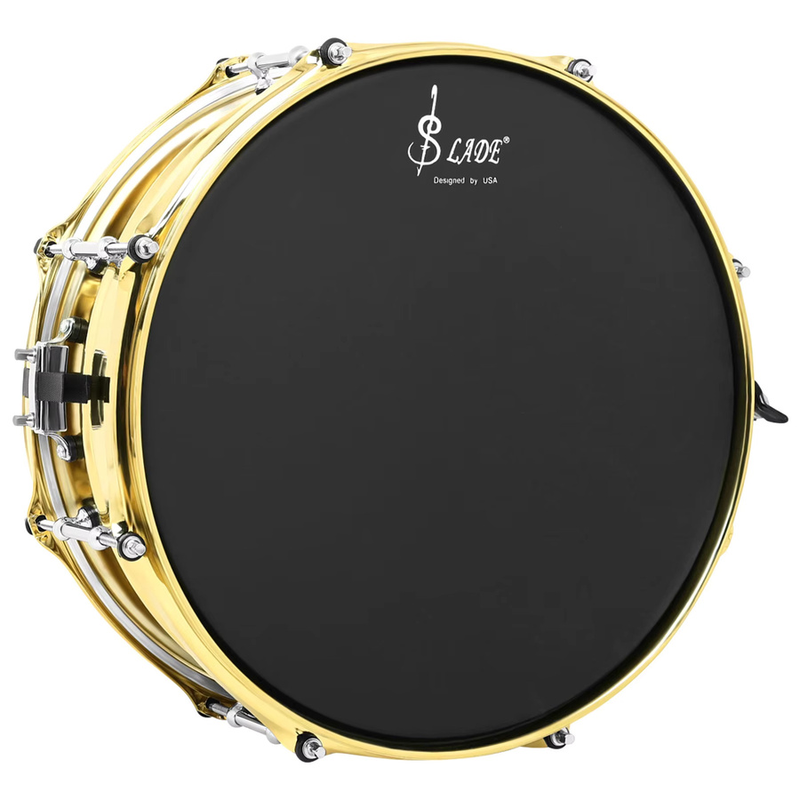 SLADE Snare Drum in Mattgold mit Edelstahlkessel und Polyester-Trommelfellen, Durchmesser: 14 Zoll, Tiefe: 5,5 Zoll - Bild 4