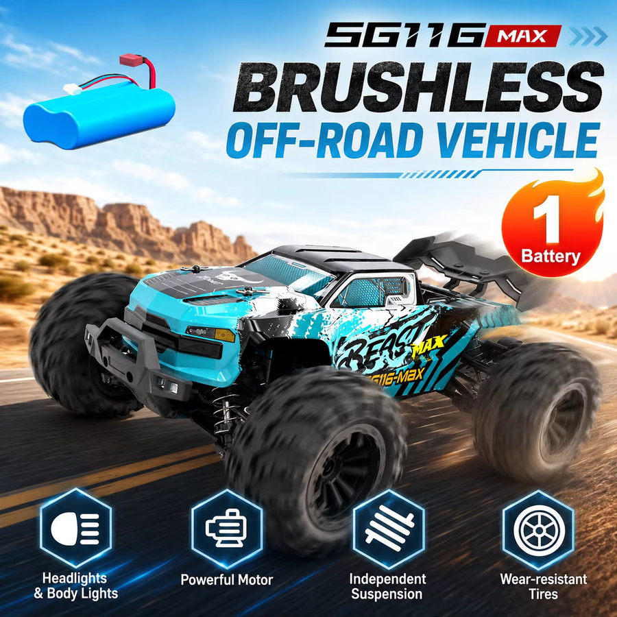 ZNLYRION SG116MAX PRO 4WD RC Auto, 1:16, ferngesteuert, mit LED-Licht, ab 14 Jahren - Bild 6