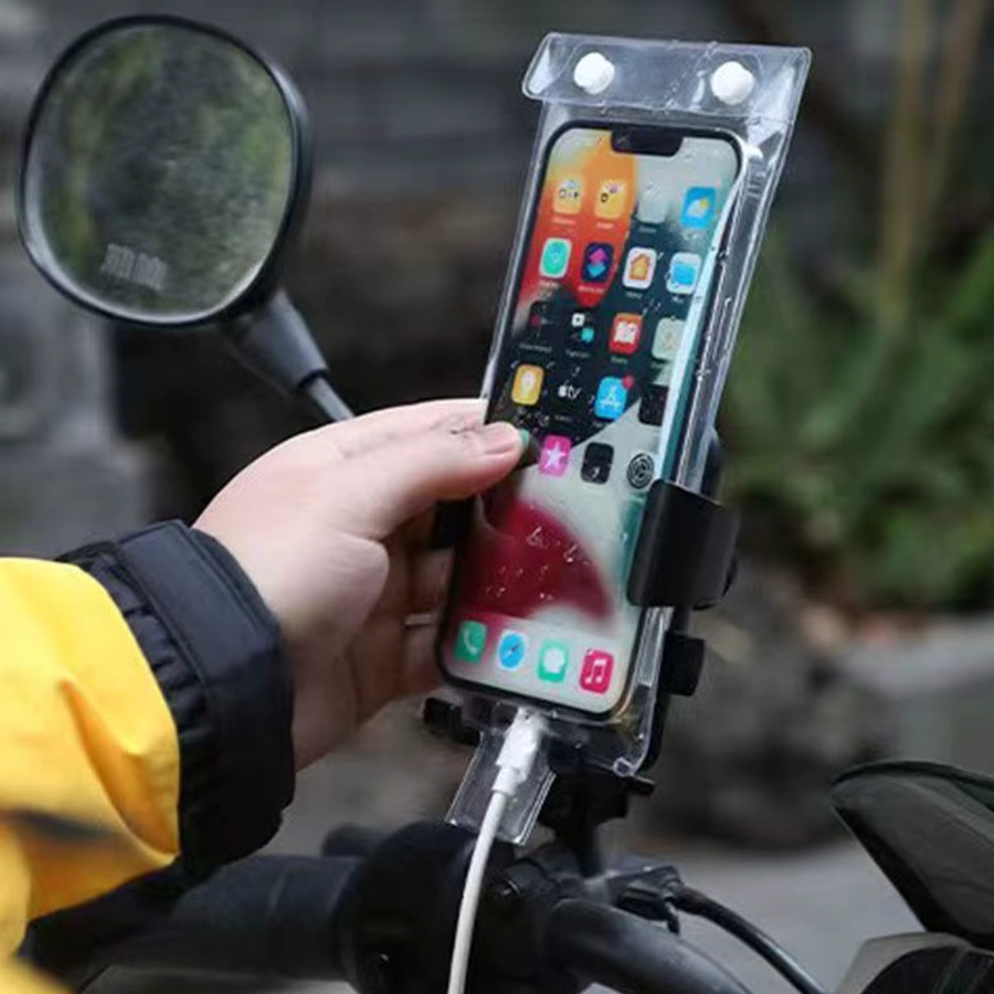 Wasserdichte Handyhülle von ANMONE in Transparent für Motorrad und Fahrer mit Touchscreen-Funktion - Bild 4