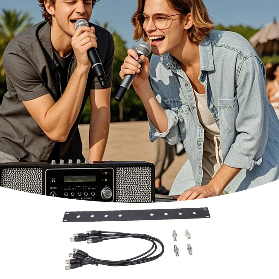 Arealer Antennenhalterungskit für Drahtlossysteme SLX SLX2 LX4 PGX2, 1U Panel mit BNC-Kabel, Schwarz - Bild 2
