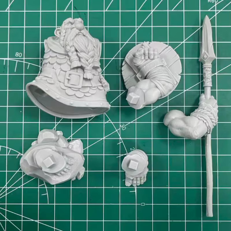 LISM Zwergenjäger, Fantasy, Druckguss-Harzfigur, 60-mm-Maßstab, unmontiert und unbemalt - Bild 2