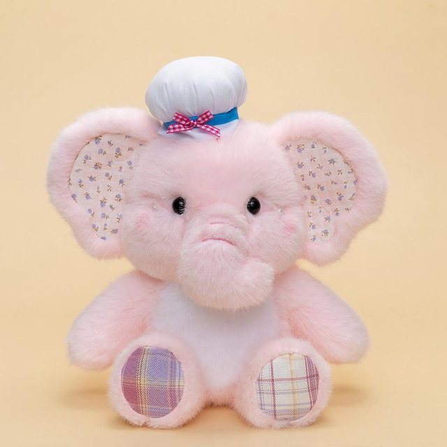 Yiran Health & Beauty Elefanten Plüschtierpuppe, Rosa / Pink, 33cm - Bild 1