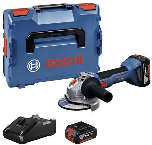 Bosch Professional Akku-Winkelschleifer GWS 18V-8 mit 125 mm Scheibendurchmesser und 2 x GBA 18V 5.0Ah Akkus in L-BOXX 136 - Bild 1