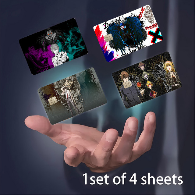 Wasserdichter Anime Death Note Poker Aufkleber für Kreditkarten und Debitkarten - Bild 1