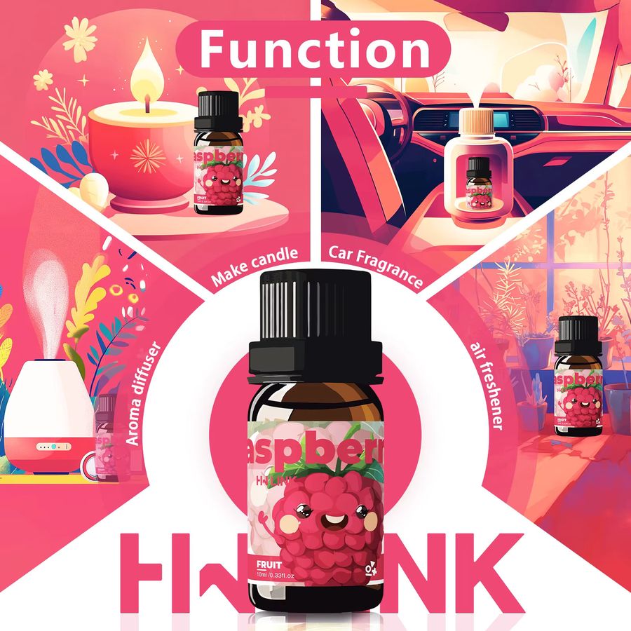 HWLINK Ätherisches Himbeeröl, 10 ml süßer Duft für Diffusoren und die Hautpflege - Bild 2
