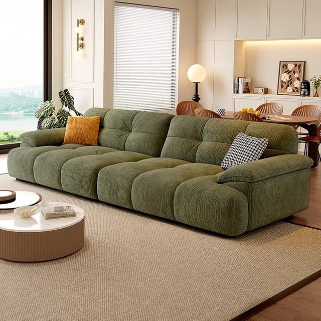 DUTRIEUX Ecksofa Nordic Design in Olivgrün mit Memory Foam - Bild 1