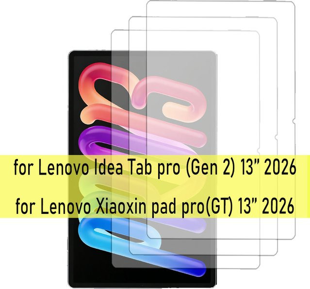 Gehärteter Glas-Displayschutz für Lenovo Xiaoxin Pad Pro GT 13 Zoll und Idea Tab Pro Gen 2 13 Zoll 2026, transparente Schutzfolie für dein Tablet - Bild 1