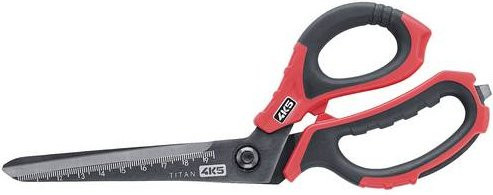 4K5 Tools Universalschere 600.501A für Linkshänder, Titanbeschichtet, Schwarz/Rot - Bild 1