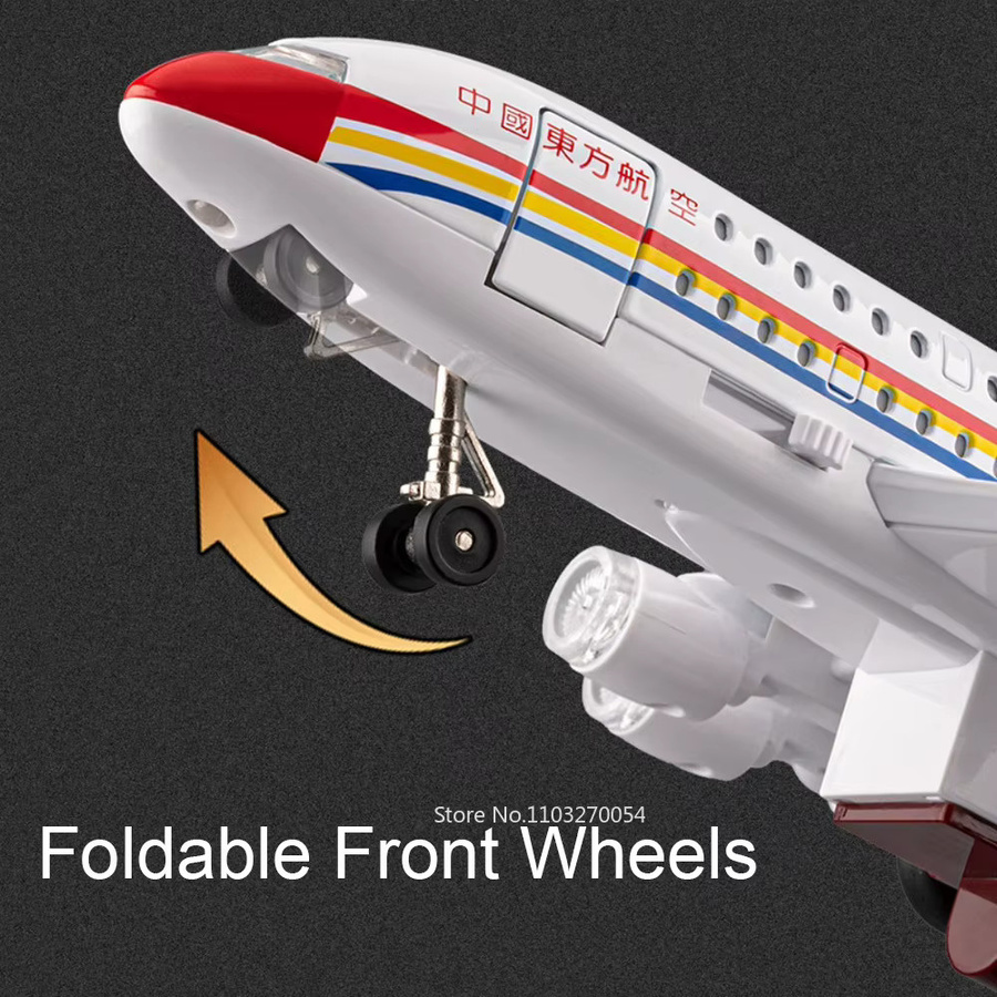 MAKEDA Sichuan Airline China Eastern Airlines A380 Modell Spielzeug, 1:32, Metall, mit Licht und Sound, Zurückziehen - Bild 2