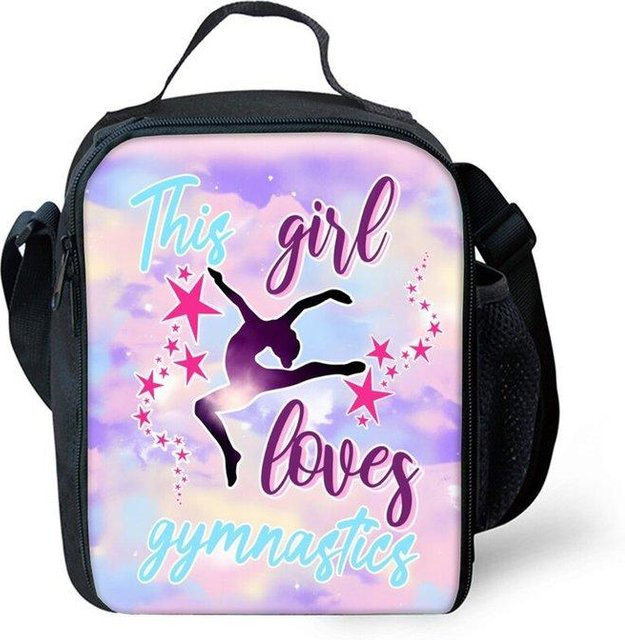 Fancy Style Studio Thermische Lunchbox mit Schultergurt und 2D Cartoon Motiv, Mehrfarbig - Bild 1