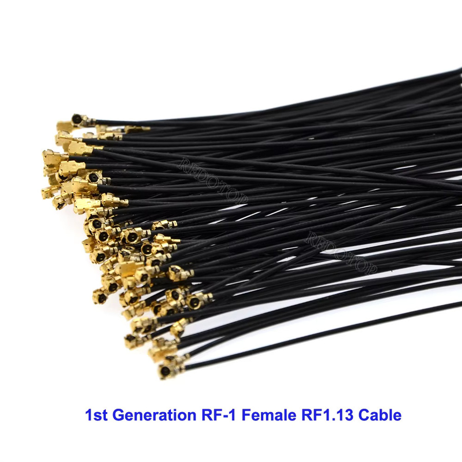 RFDOTOP 5er Set RF1.13 U.FL auf IPX-1 Koaxial Kabel zur WIFI Antennen Verlängerung, Schwarz - Bild 2