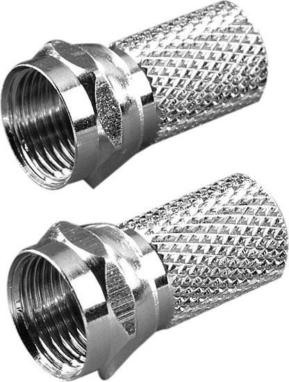 Vivanco F-Stecker in Silber, 7,0 mm, 8 Stück - Bild 1