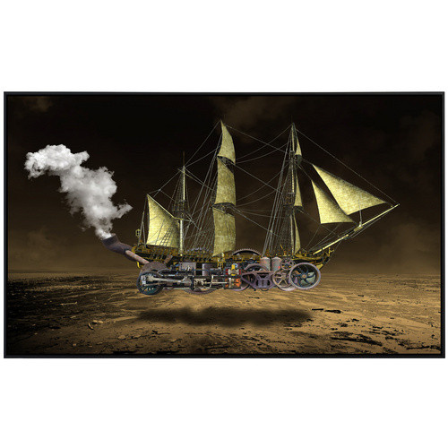 papermoon Infrarotheizung EcoHeat Steampunk Segelschiff mit Matt-Effekt in Bunt, App-Steuerung und Überhitzungsschutz - Bild 2