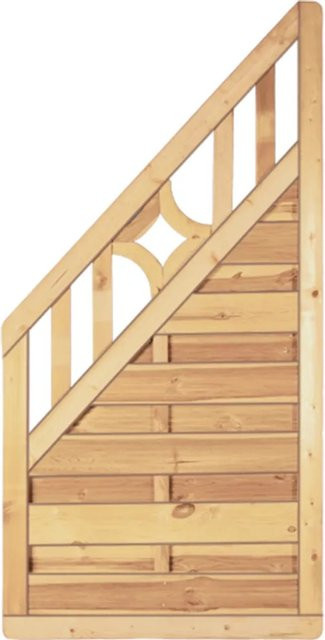 T & J Zauneck-Element Antikzaun-Serie aus kesseldruckimprägniertem Holz in Grün, B: 90 cm, H: 180 cm - Bild 1