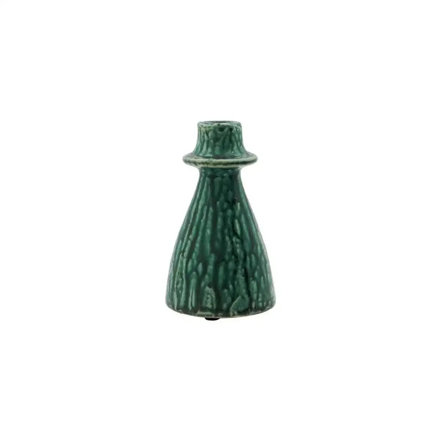 House Doctor Kerzenhalter Kulu aus Terrakotta in Grün für Stabkerzen, Höhe: 15,5 cm - Bild 1