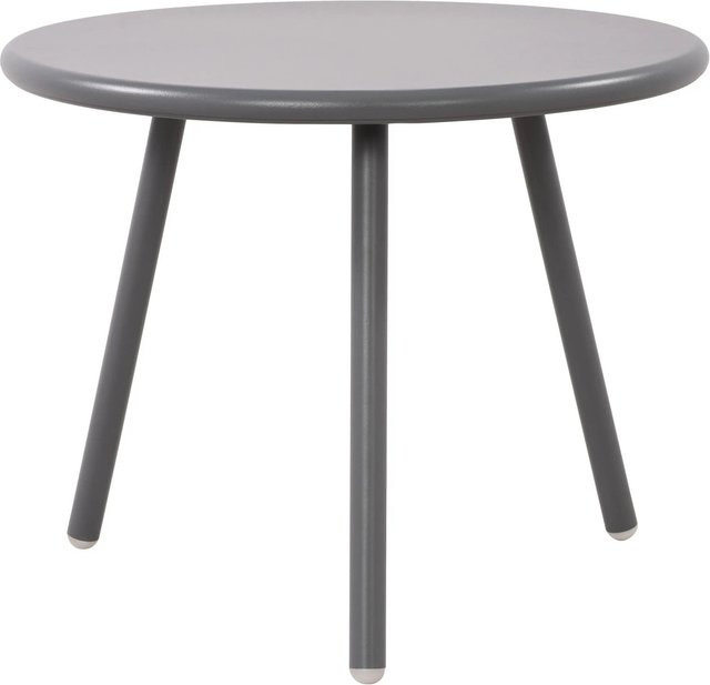 DELUKE Couchtisch CAKOT Rund in Dunkelgrau aus Polypropylen und Metall, B/T/H: 50 x 50 x 40 cm - Bild 1
