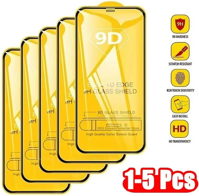 9D Gehärtetes Glas Displayschutz Set für Apple iPhone 17 17e 16 15 14 Pro Max Plus 13 12 11 Pro X XR transparent - Bild 1