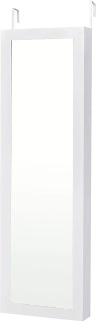 Costway Schmuckschrank in Weiß mit Ganzkörperspiegel und Schminkspiegel aus MDF und Glas - Bild 1