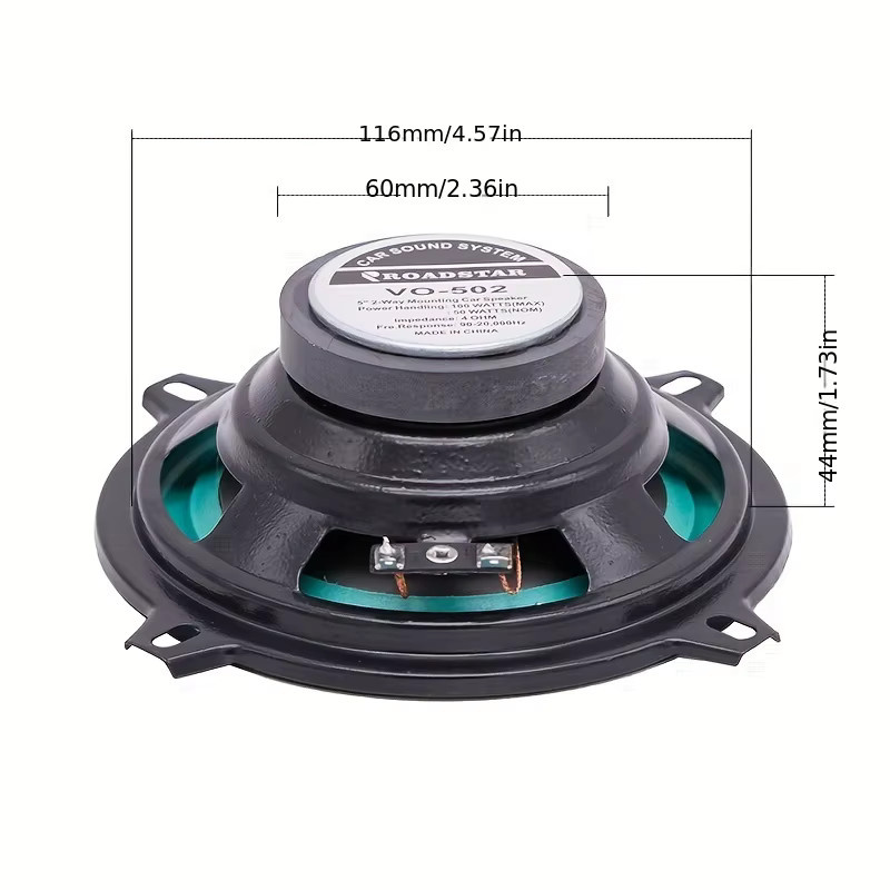 AiteFeir 5 Zoll Auto-Lautsprecher 100W HiFi Koaxial-Subwoofer Universelle Automotive Audio-Musik Vollbereichs-Frequenz Auto-Stereolautsprecher - Bild 2