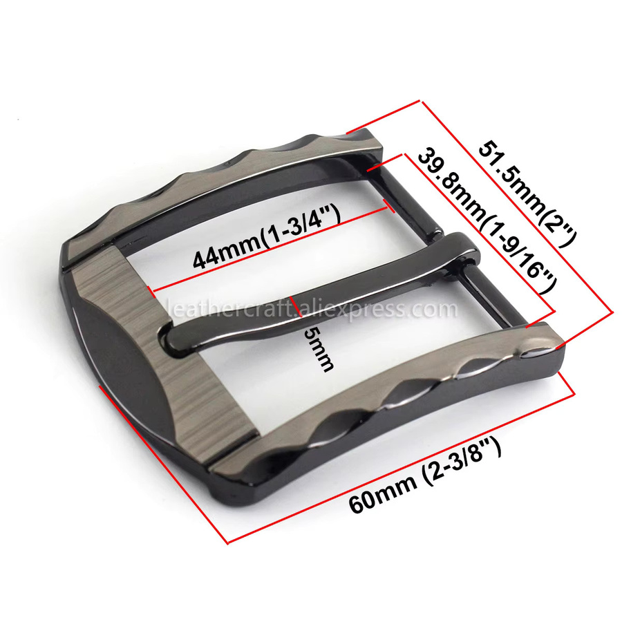 CLOXY Metall-Gürtelschnalle für Herren, Dornschließe für Ledergürtel, 40 mm - Bild 2