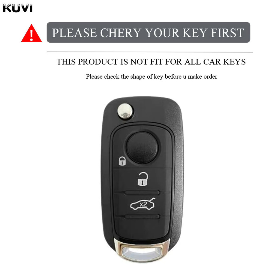 Kuvi Schutzhülle für Fiat Auto Fernbedienung Schlüssel Abdeckung Shell für Tipo Toro Nuovo Freedom 500X Doblo Argo Grazie Klappschlüssel Zubehör - Bild 3