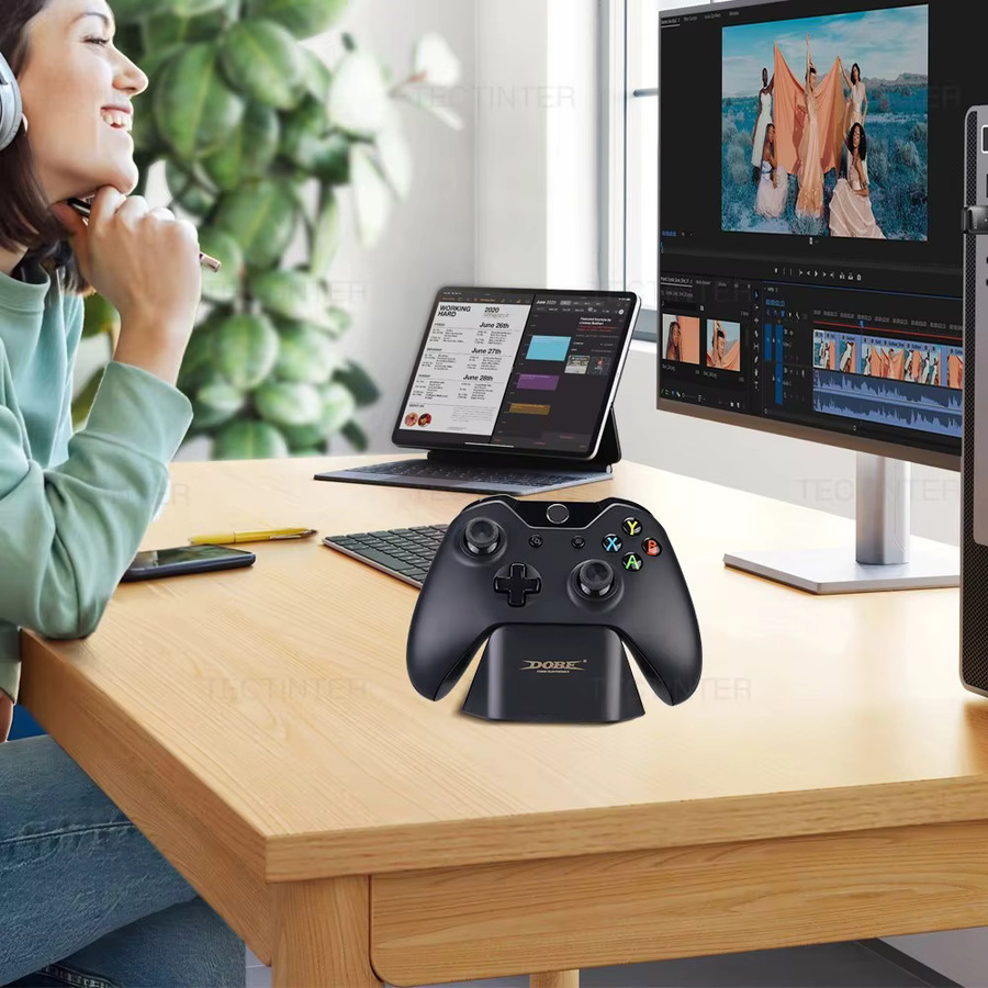 TECTINTER Controller Halterung für Xbox Serie S X und Xbox One S X, Desktop Display Stand, Schwarz - Bild 5