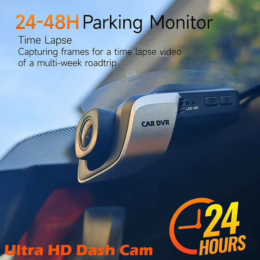 Avnononider Dashcam 4K UHD mit Nachtsicht und Weitwinkel, vorne und hinten, Schwarz - Bild 5