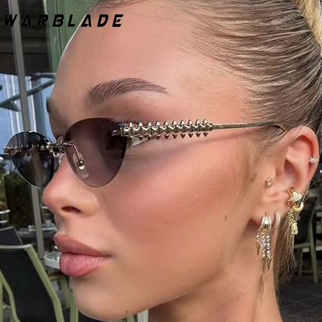 WarBlade Sonnenbrille Cat Eye, randlos, Metall, Damen - Bild 1