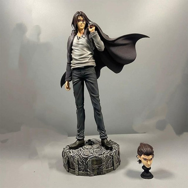 Attack on Titan Eren Yeager Doppelkopf-Skulptur, Actionfigur, grau, ab 14 Jahren - Bild 1